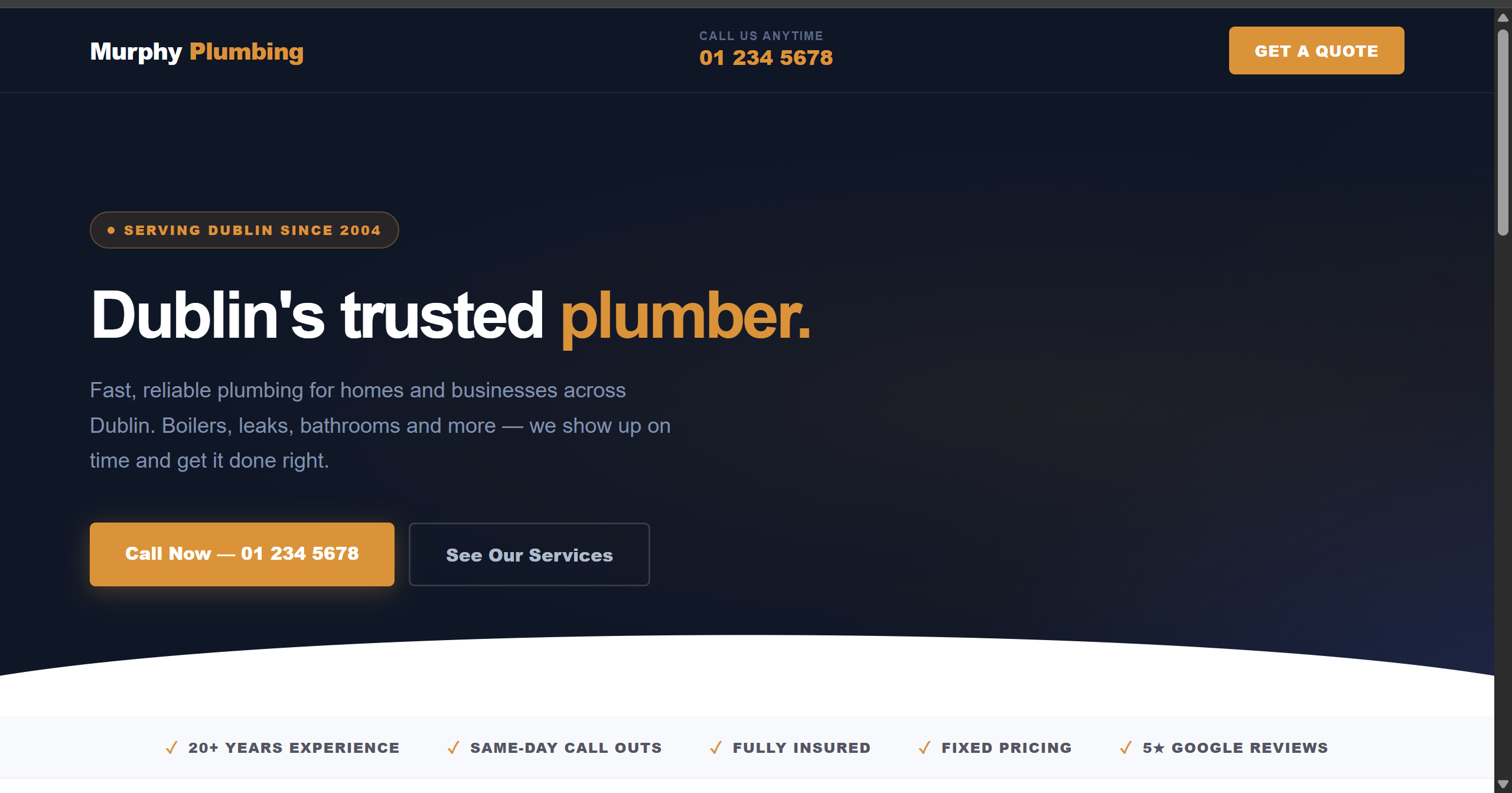 Murphy Plumbing website