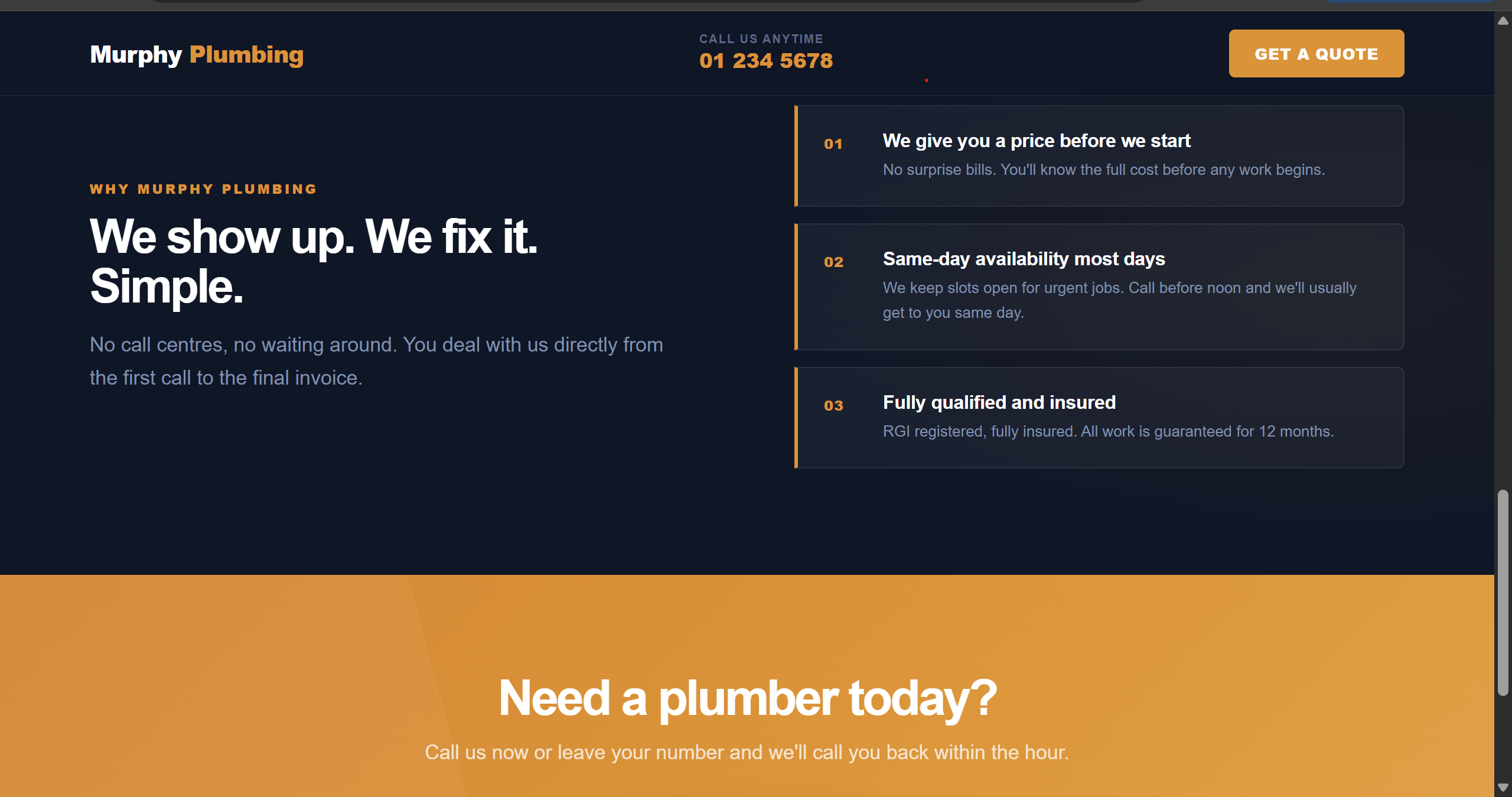 Murphy Plumbing contact